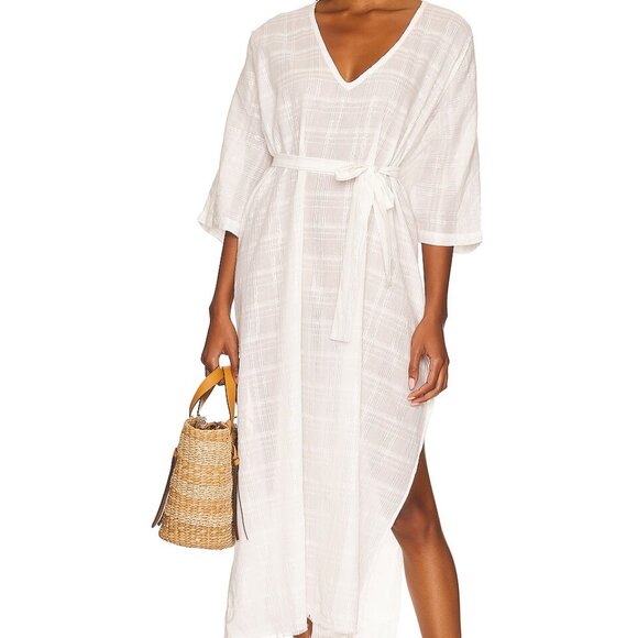 Vitamin A - Cannes Caftan in White - Picture 1 of 8